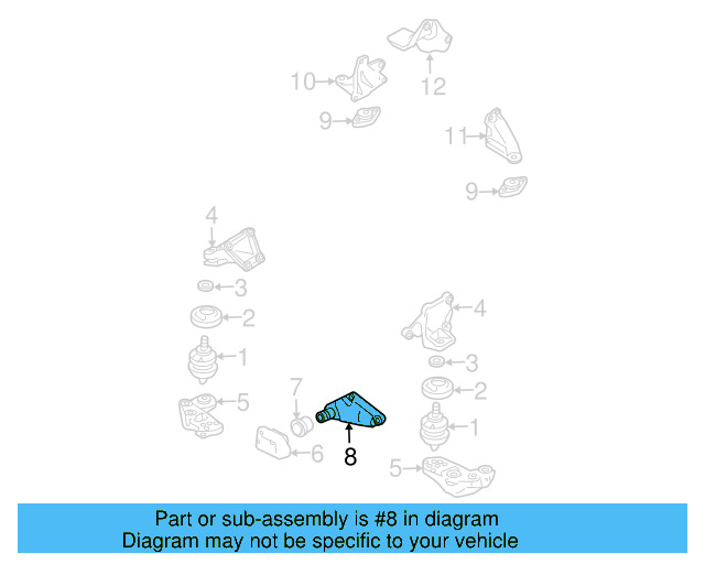 Trans Mount 8D0-399-151-M - View 2