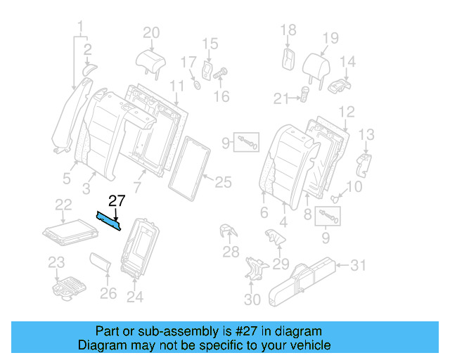 Seat Latch Cover 8P0-886-197-4PK - View 33