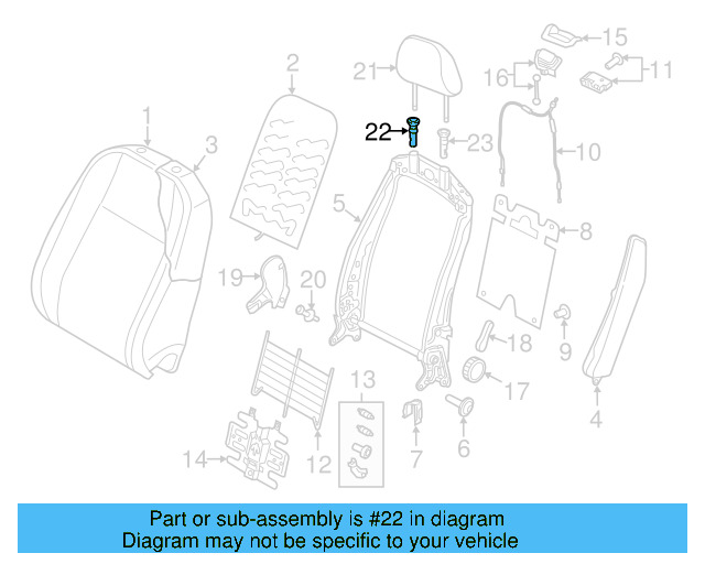 Headrest Guide 1K0-881-920-R-ZA2 - View 7