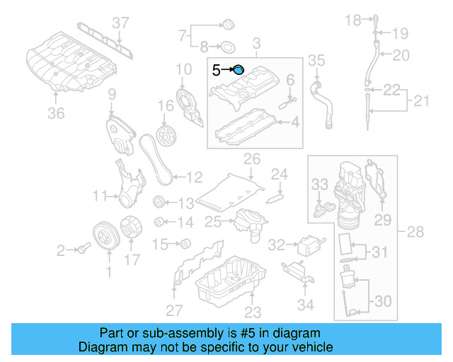 Engine Valve Cover Bolt O 022-103-484-F - View 15