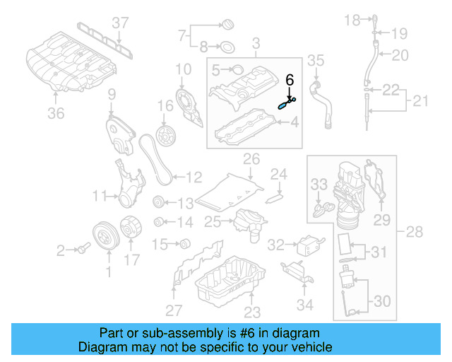 Valve Cover Seal 06F-103-483-E - View 17