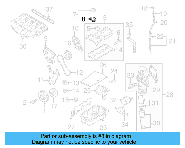 Filler Cap Gasket 036-115-111-B - View 92