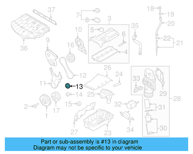 Engine Timing Belt Tensioner 06D-109-243-C - View 4