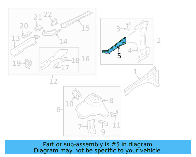 Upper Inner Rail 5G0-809-147-A - View 11