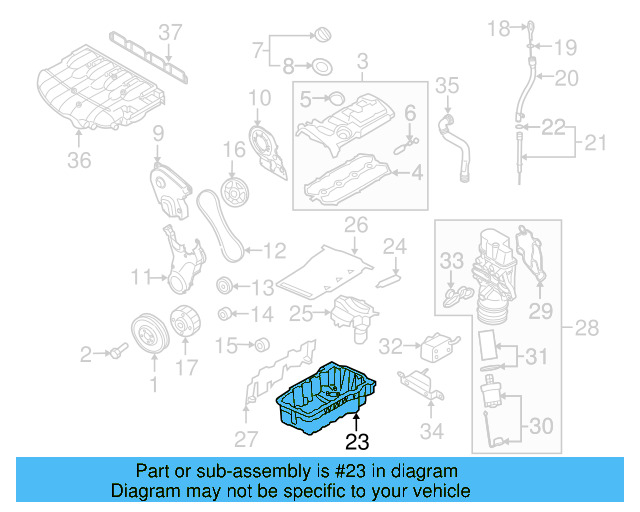 Engine Oil Pan 06F-103-601-M - View 2