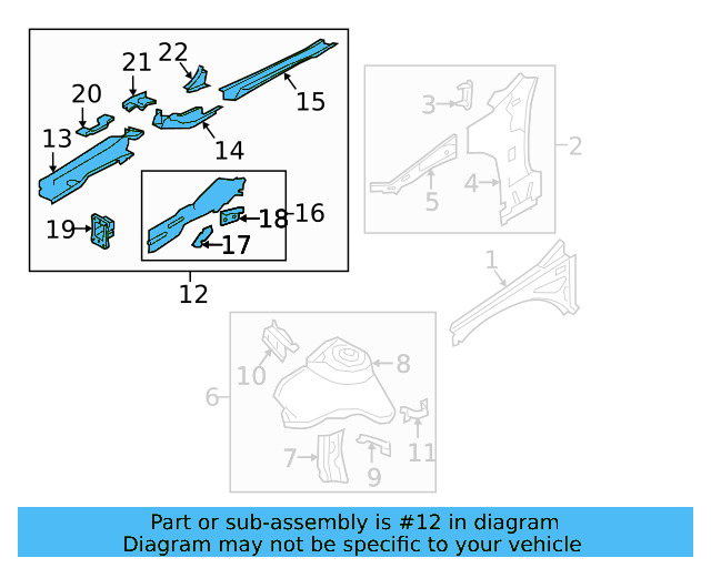 Side Member Assembly 5Q0-803-092-P - View 19