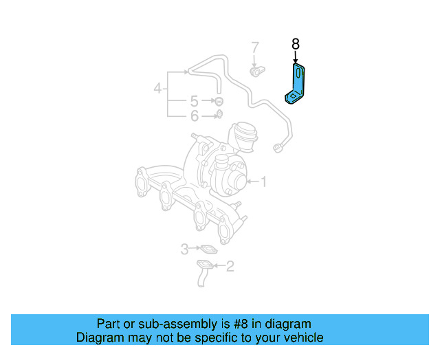 Oil Line Bracket 038-145-859-B - View 3