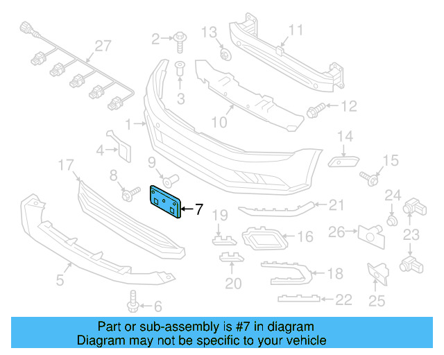 License Bracket 5C6-807-285-D-9B9 - View 3