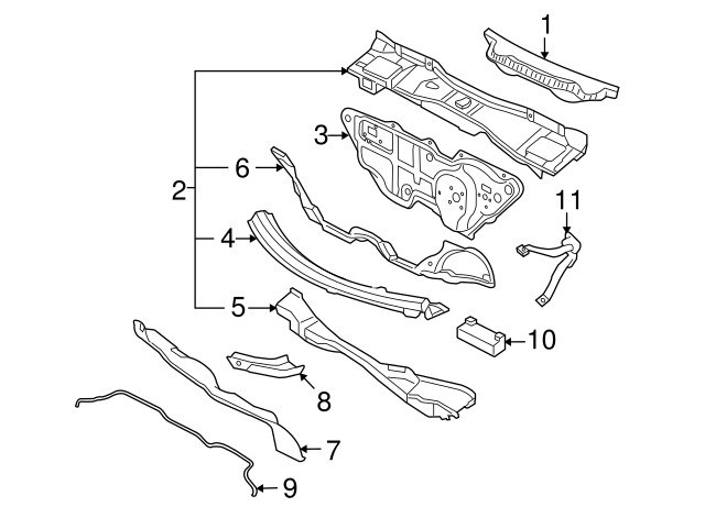 Dash Panel Reinforcement 1C0-803-159-E