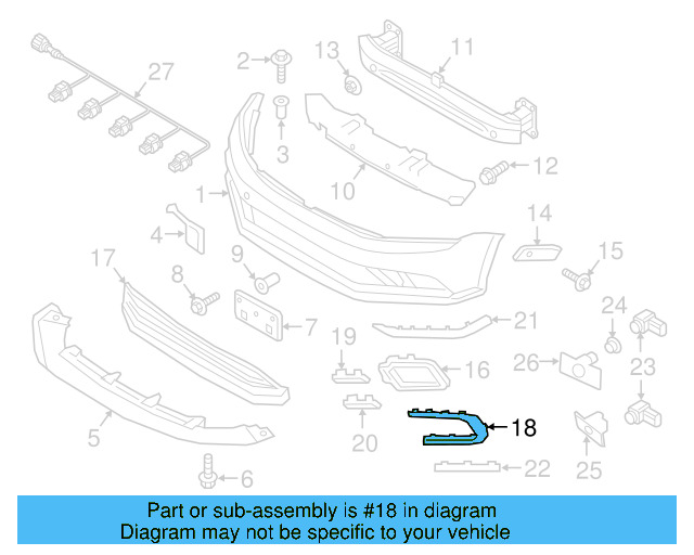 Outer Grille 5C6-853-665-G-9B9 - View 5