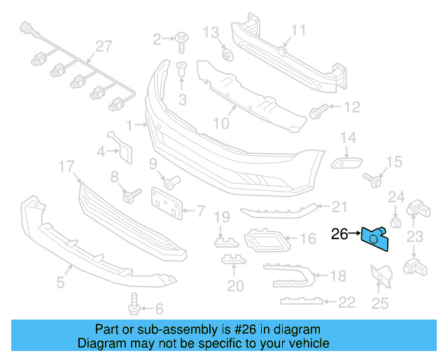 Park Sensor Bracket 5C6-919-494-C - View 6