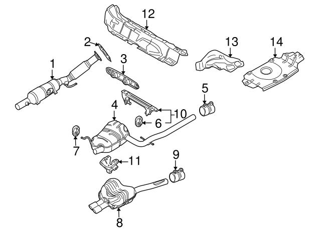 Muffler & Pipe Clamp 1K0-253-141-H - View 6