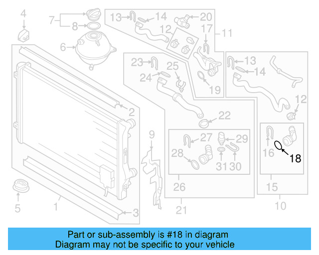 Radiator Coolant Hose Hold Down N-107-377-01 - View 8
