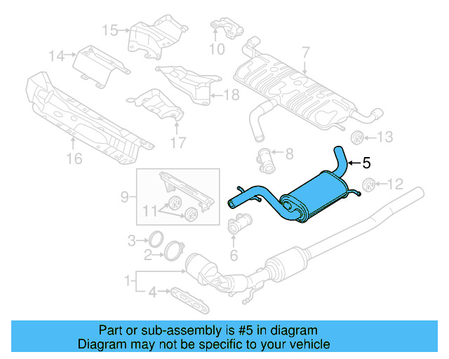Front Muffler 5C3-253-209-L - View 2