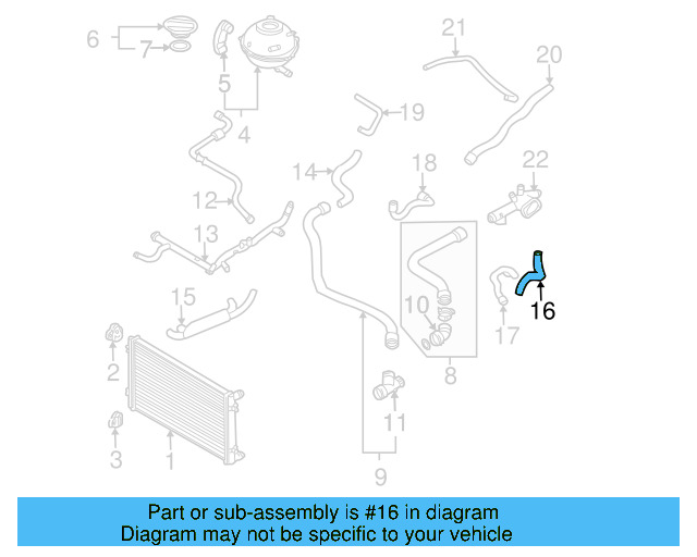 Hose 1C0-121-096-A - View 5