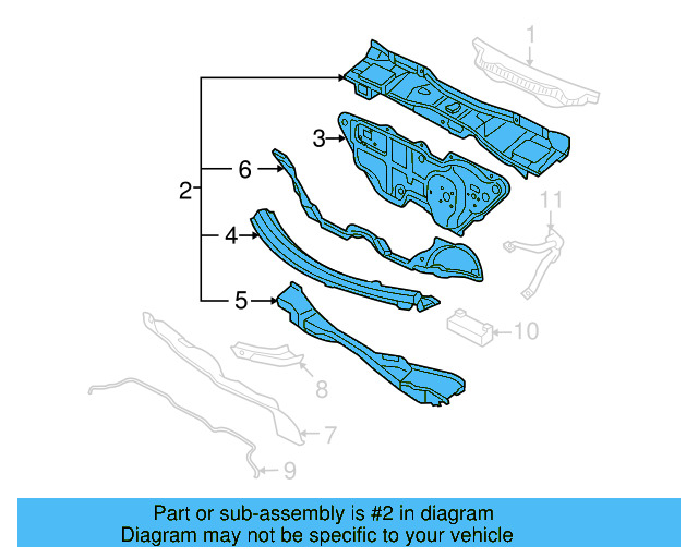 Cowl Panel 1C0-803-147-K - View 3