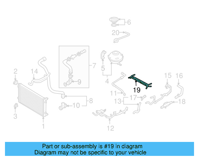 Cooler Pipe 1J0-201-894-A - View 2