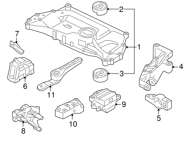 Engine Mount Bracket 06F-199-207-H - View 14