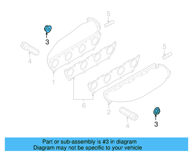 Exhaust Manifold Nut 077-253-158-A - View 7