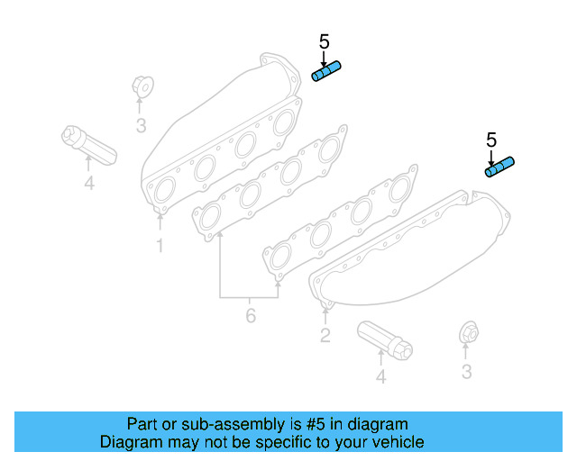 Exhaust Manifold Stud N-044-512-5 - View 8