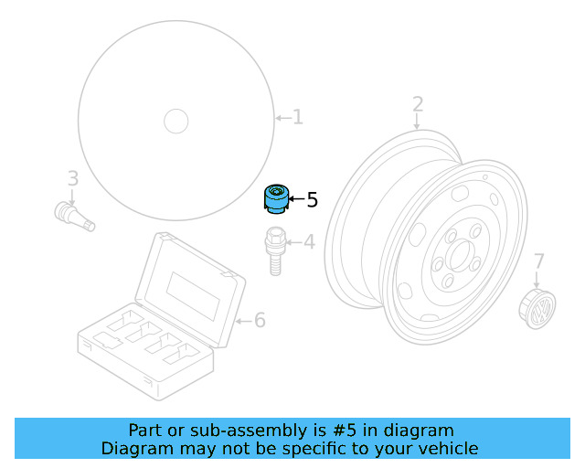 Wheel Bolt Cover 3C0-601-173-9B9 - View 11