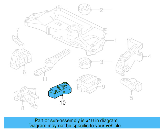 Trans Mount Lower Bracket 1K0-199-117-CD - View 60