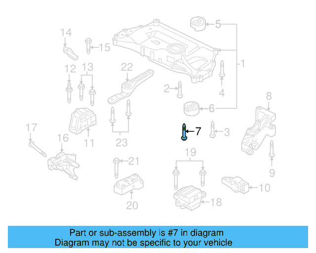 Engine Cradle Mount Bolt N-105-580-02 - View 104
