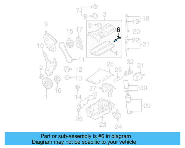 Valve Cover Seal 06F-103-483-E - View 11