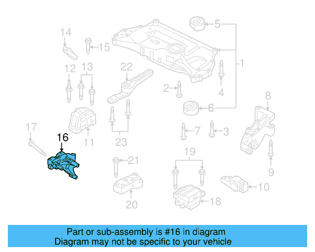 Support Bracket 06F-199-207-H - View 3
