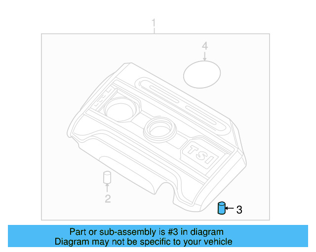Engine Cover Mounting Bushing 07C-103-226-A - View 10