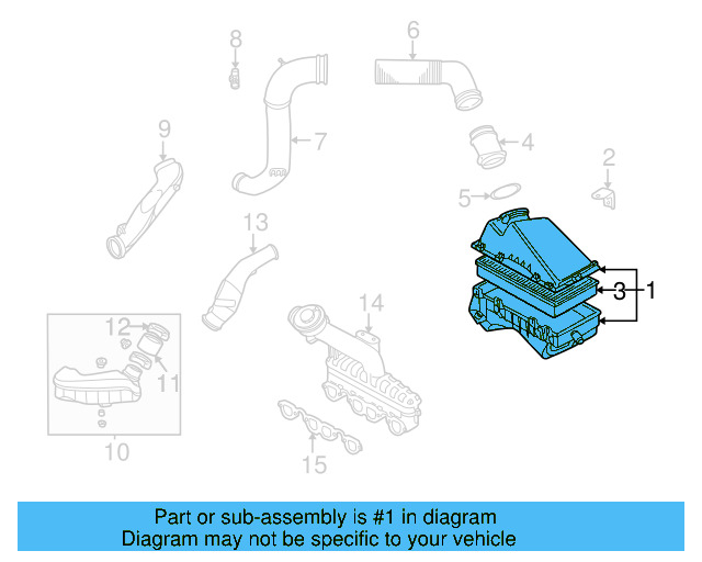 Air Cleaner Assembly 1C0-129-607-H - View 7