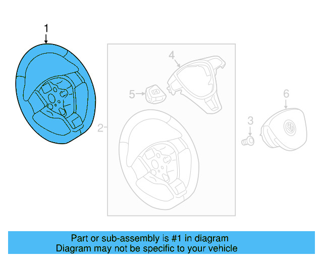 Steering Wheel 5G0-419-091-BB-E74 - View 7