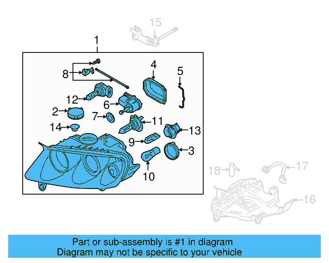 Headlamp Assembly 7L6-941-018-BL - View 3