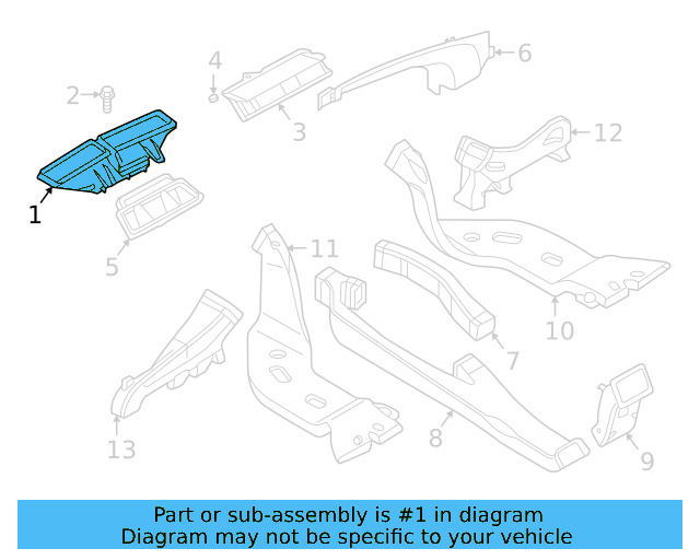 Defroster Duct 3G1-819-063-A - View 2