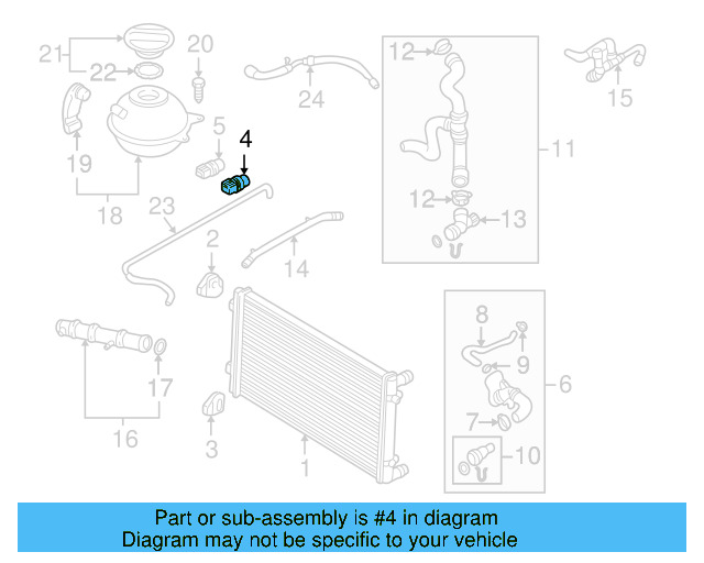 Coolant Temp Sensor 059-919-501-A - View 17