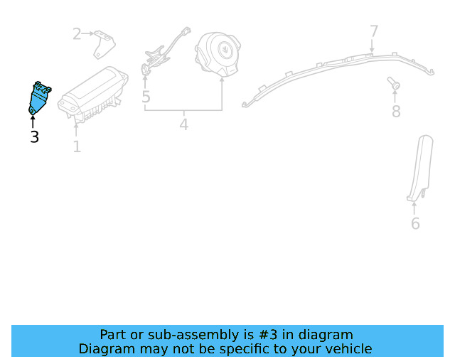 Passenger Air Bag Bracket 5C1-880-572-A - View 4