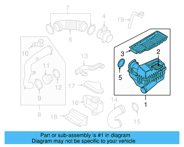 Air Cleaner Assembly 3C0-129-607-BD - View 7