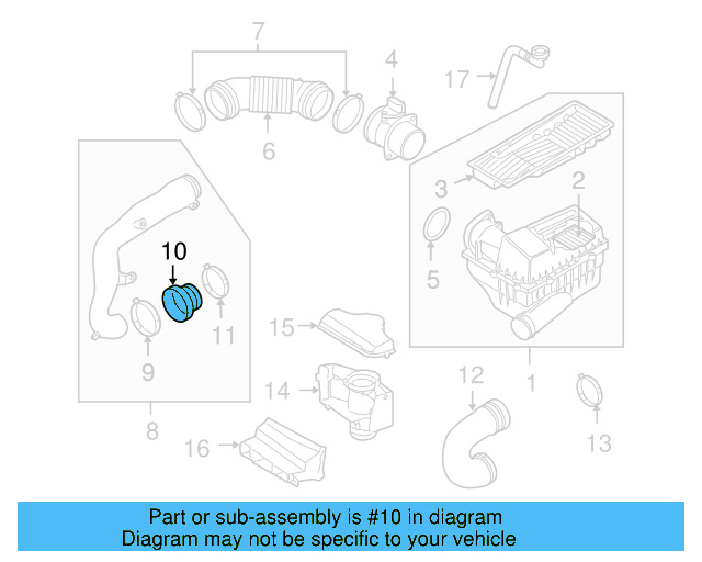 Inlet Connector 1K0-805-962-A-9B9 - View 6