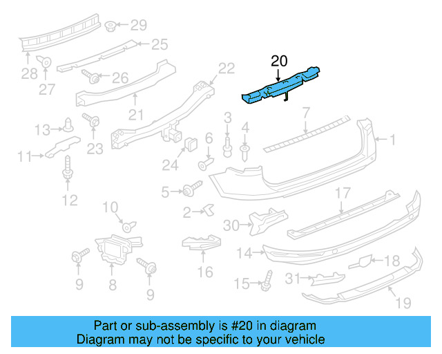 Bumper Impact Absorber 7P6-807-256-H - View 12