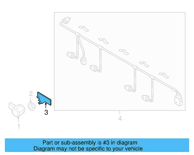 Reverse Sensor Bracket 7P6-919-491