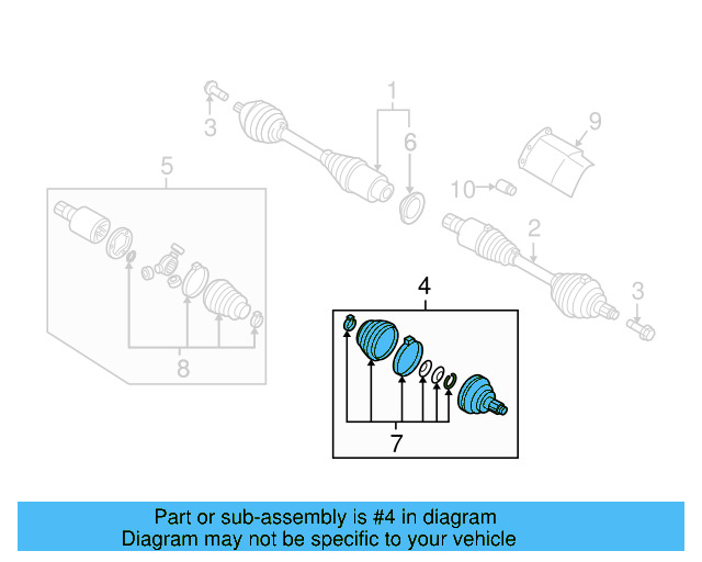 Outer Joint Assembly 1K0-498-099-J - View 21
