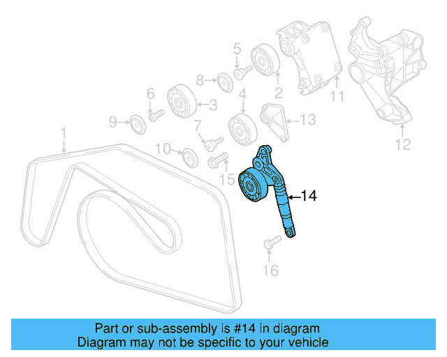 Serpentine Tensioner 059-145-201-H - View 3
