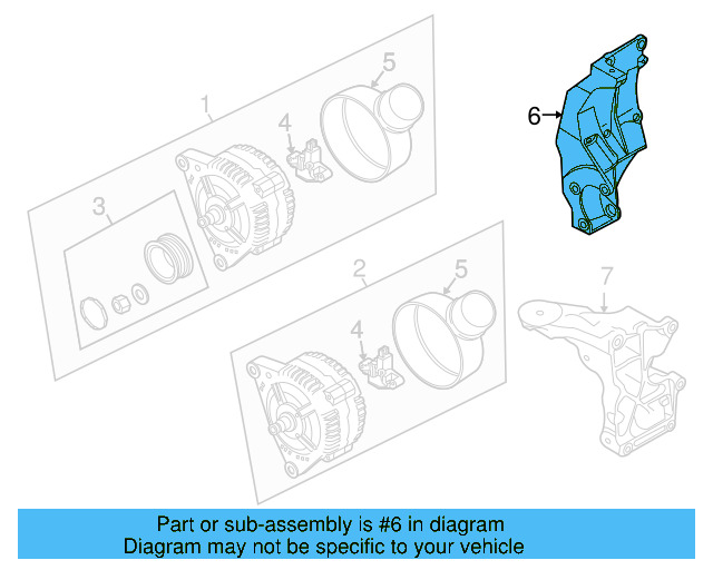 Alternator Bracket 079-903-805-AF - View 3