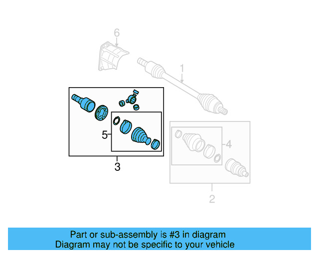 Inner Joint Assembly 1K0-498-103-AX - View 11