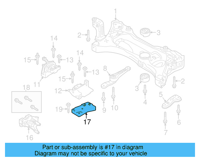Trans Mount Lower Bracket 1K0-199-117-CD - View 24