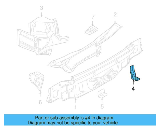 Rear Body Panel Bracket 1K5-813-743-C - View 13