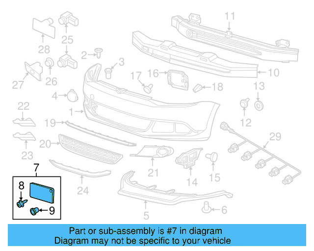 License Bracket 5C6-807-285-C-9B9 - View 2