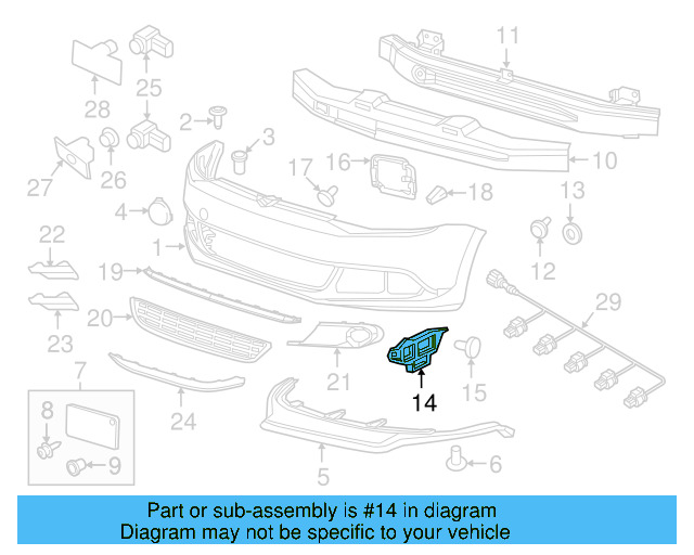 Side Retainer 5C6-807-184-A - View 8