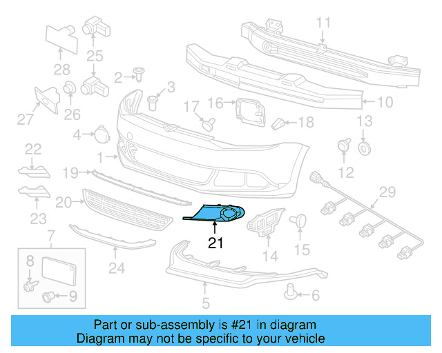 Outer Grille 5C6-853-665-C-9B9 - View 10