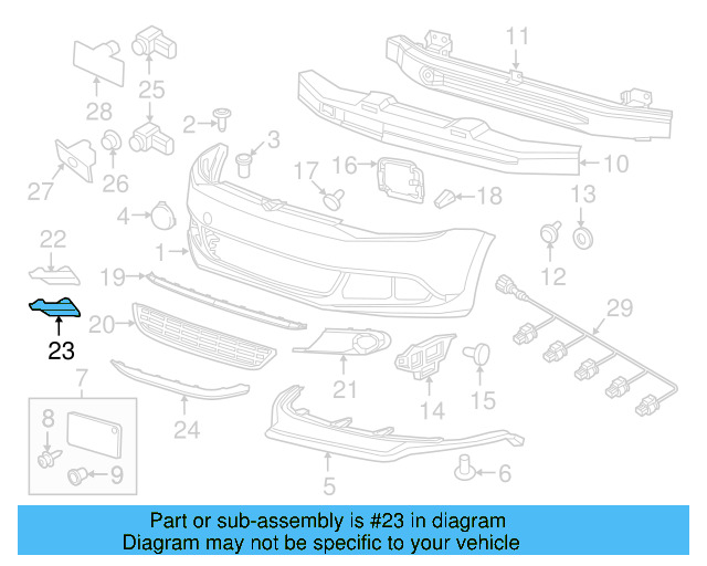Lower Molding 5C6-853-509-A-9B9 - View 4